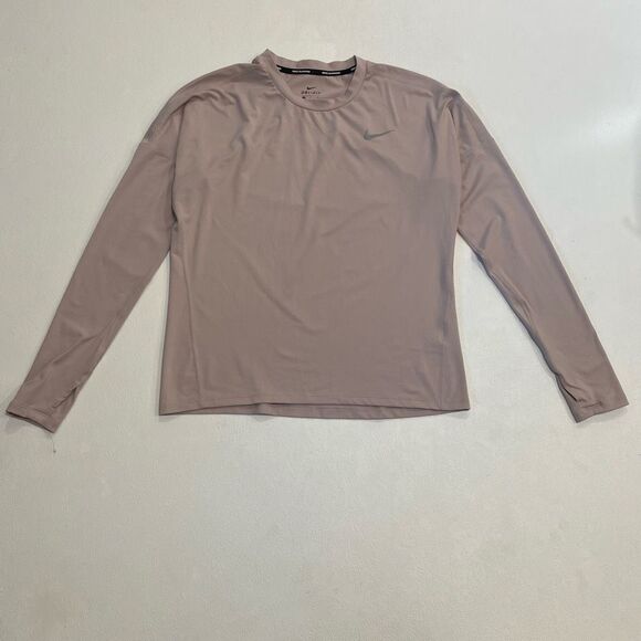 Nike Dri-FIT Running Long Sleeve Shirt Men’s Small Mauve - Picture 1 of 3
